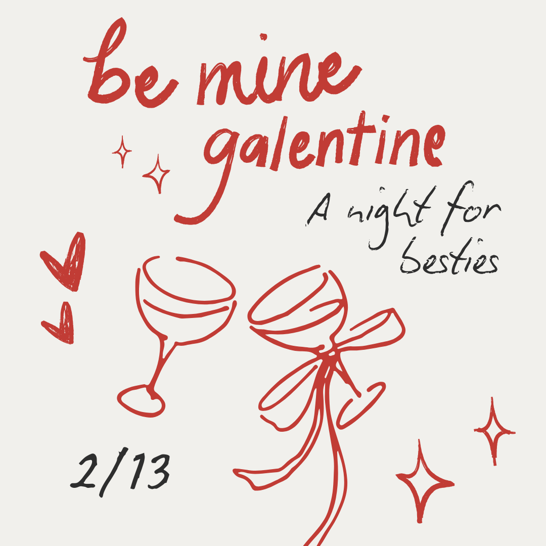 Red Cream Organic Couquete  aesthetic Festive Girls' Night Out Galentine's day Poster (Instagram Post)